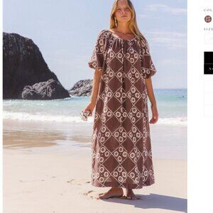 Daughters of India Sold Out Dahlia Midi Dress in Maple